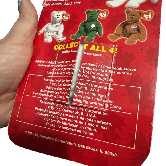 🧸 3/$15 | Maple the Bear Ty Beanie Baby 1999 McDonald’s Exclusive Open Flap - Picture 4 of 10